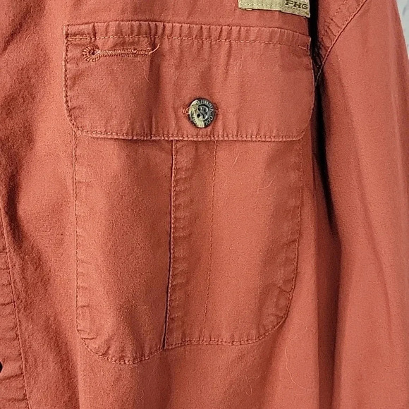 COLUMBIA PHG Rust Vented Men's Shirt XL/TG - Picture 3 of 10